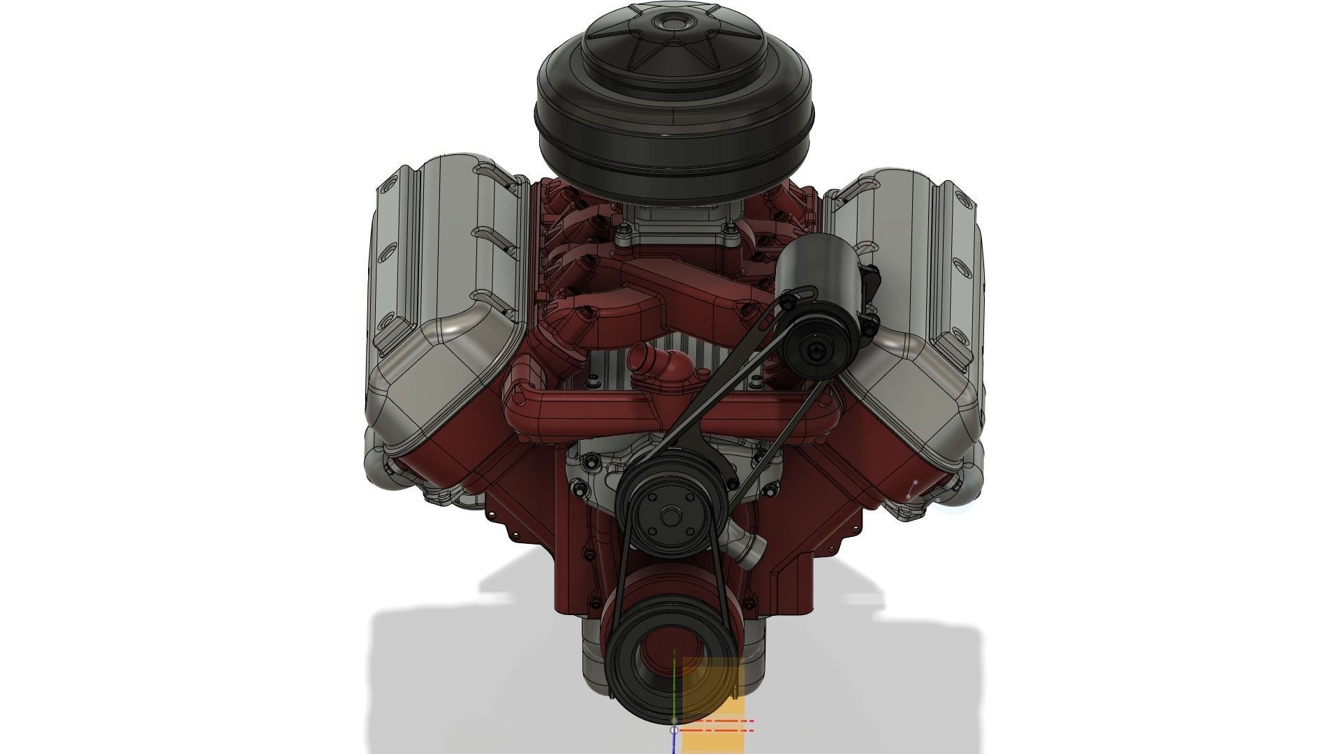 Vintage HEMI engine 3D model_11