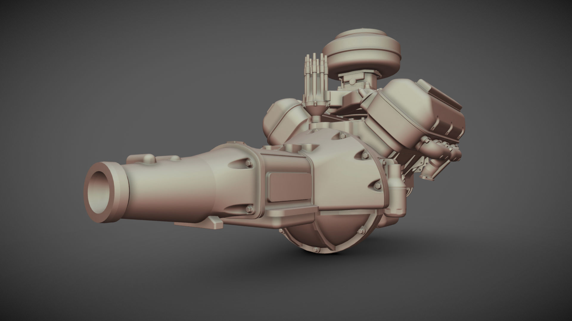 Vintage HEMI engine 3D model_30