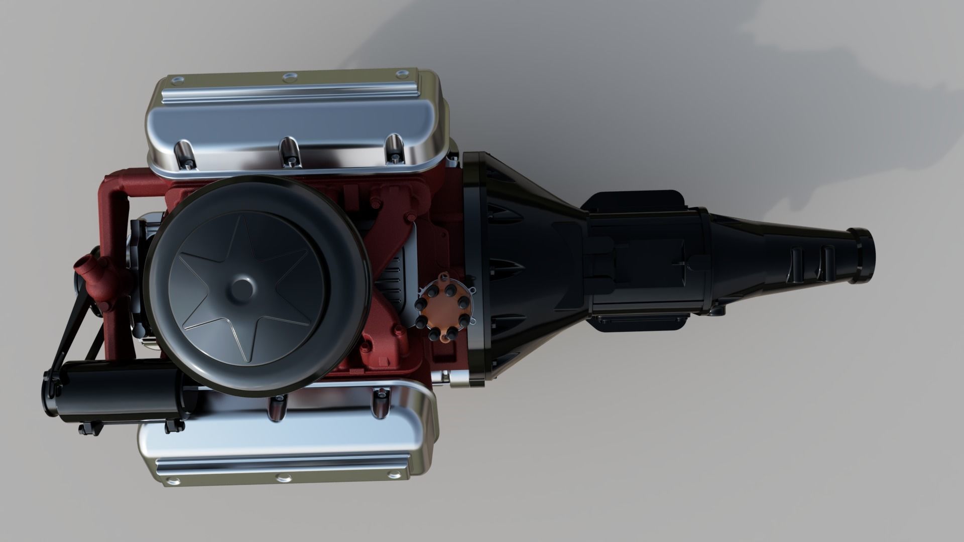 Vintage HEMI engine 3D model_6