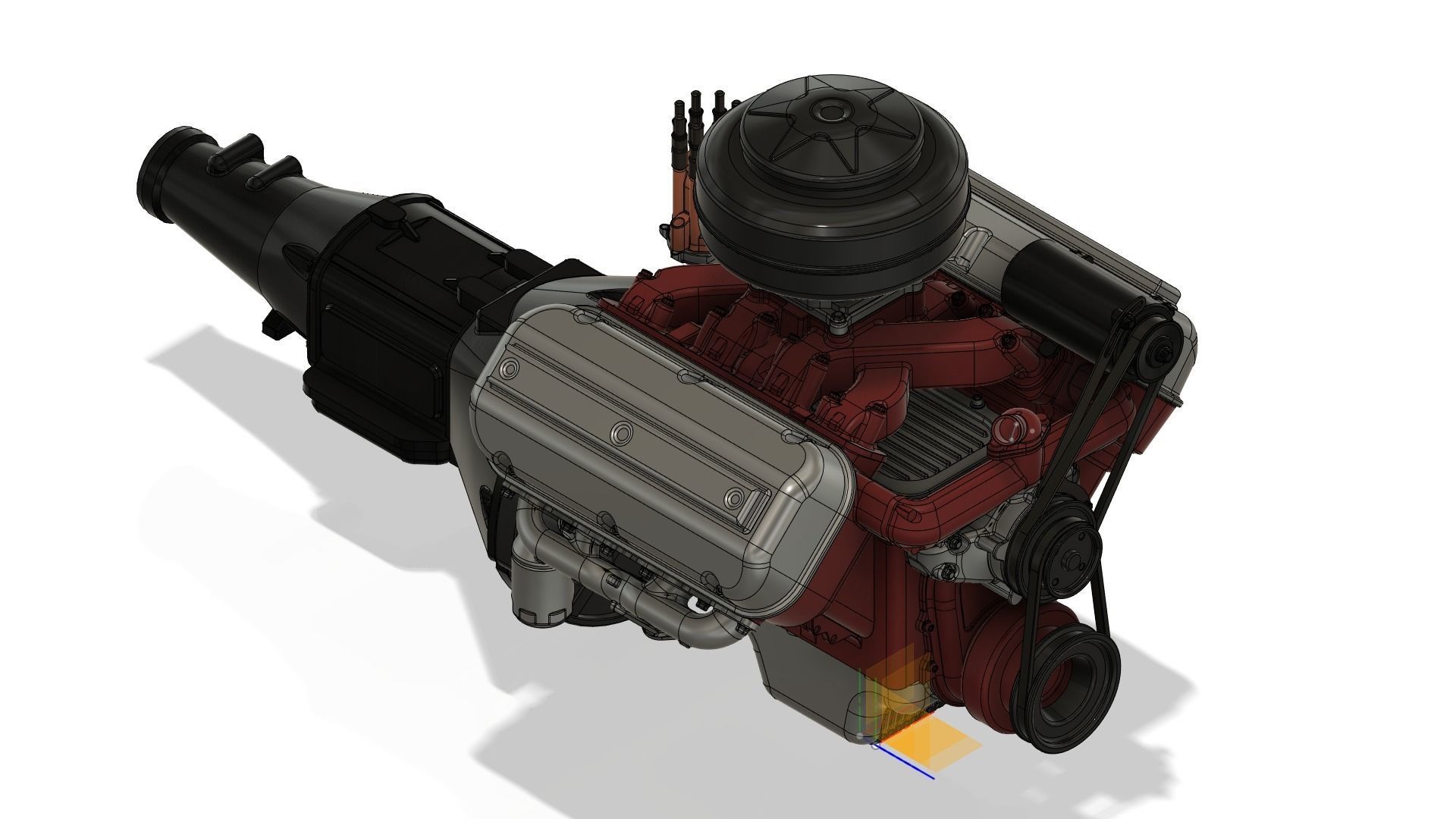 Vintage HEMI engine 3D model_19