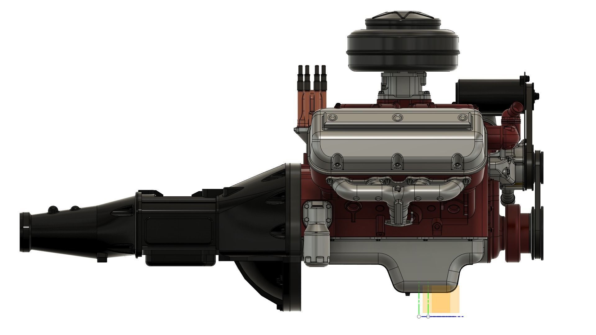 Vintage HEMI engine 3D model_12