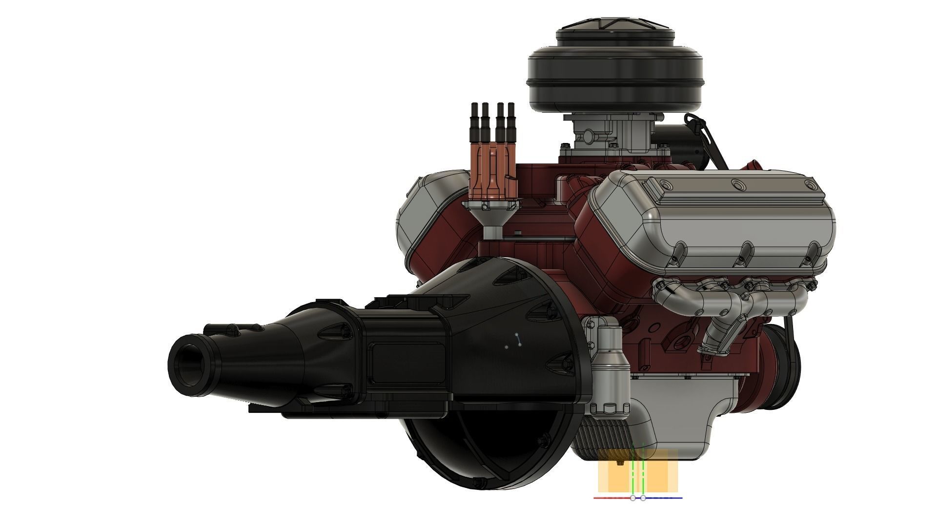 Vintage HEMI engine 3D model_13