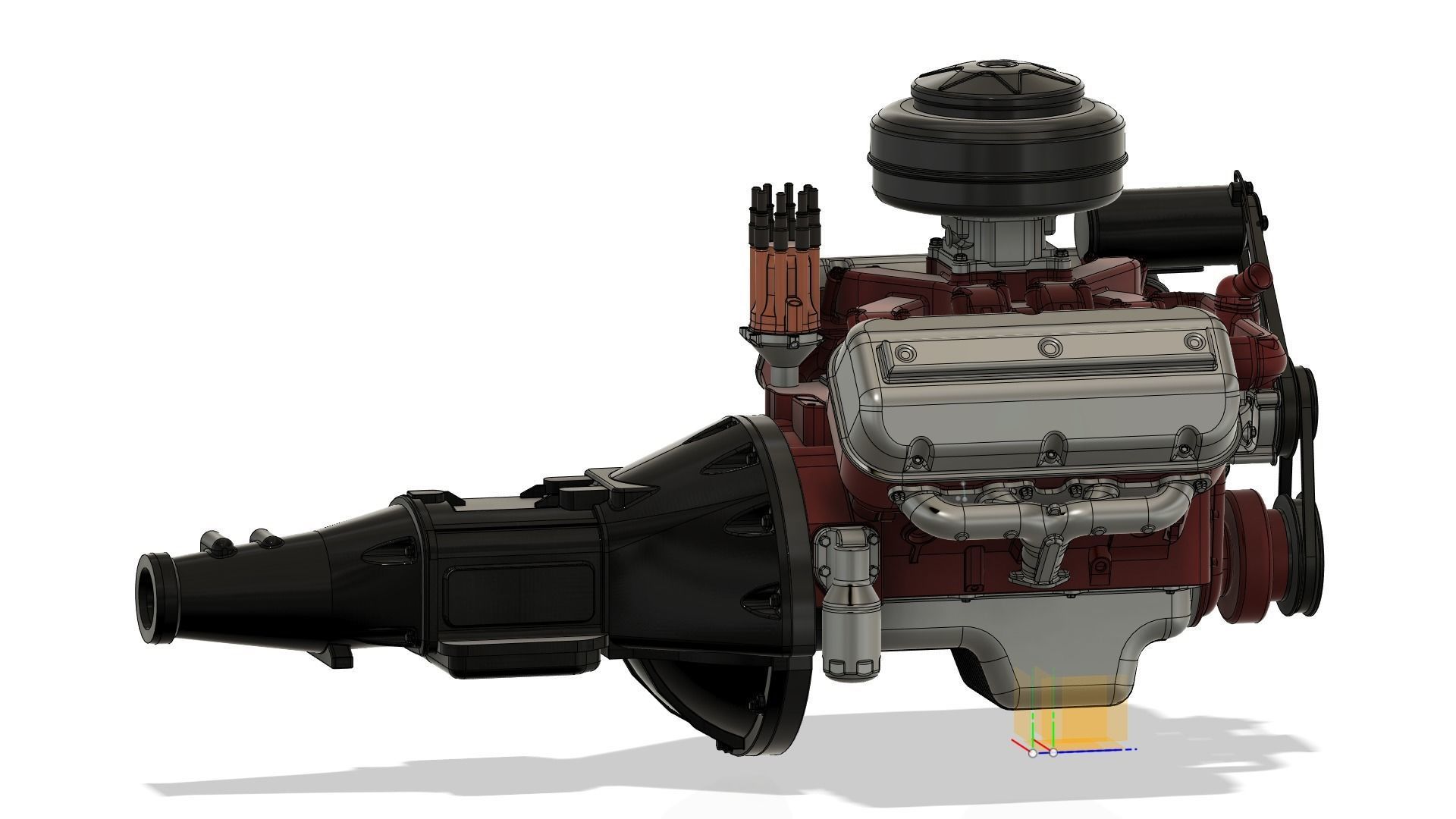 Vintage HEMI engine 3D model_10