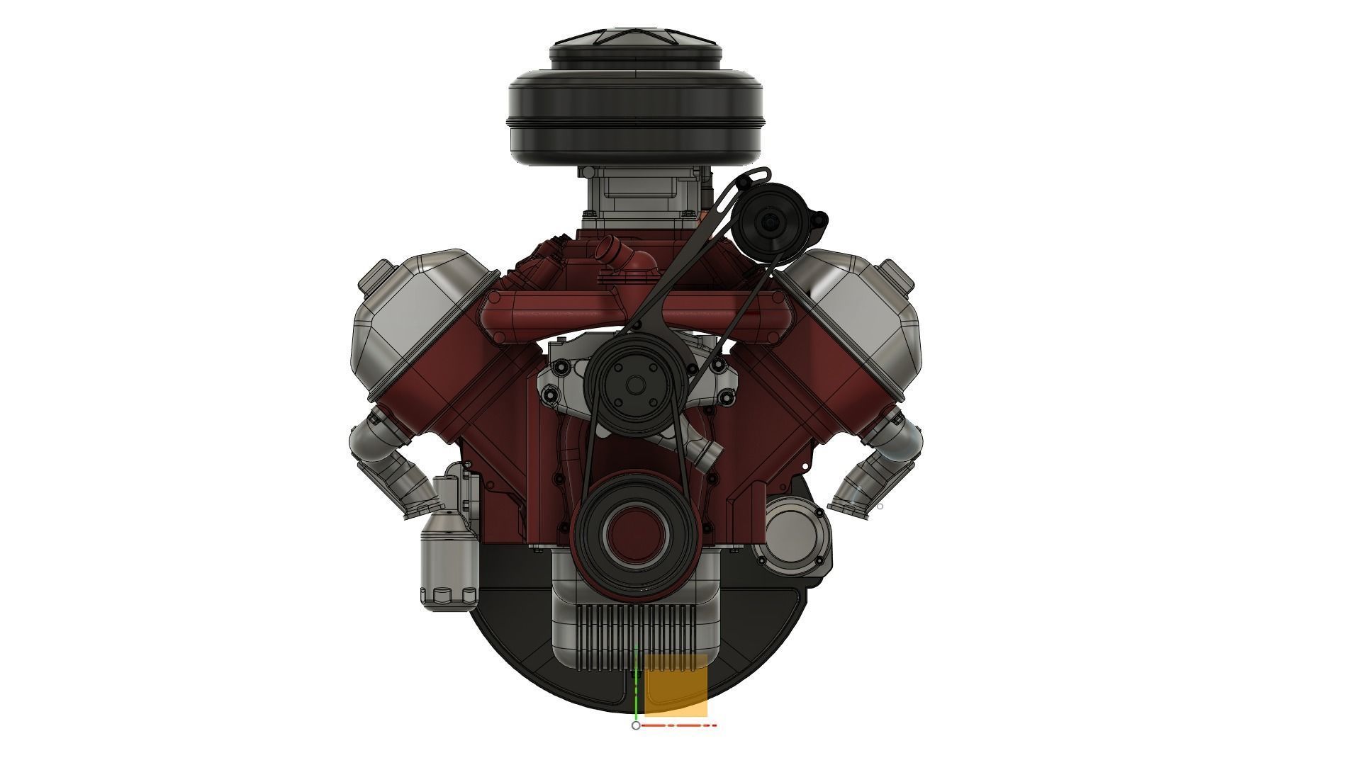 Vintage HEMI engine 3D model_18