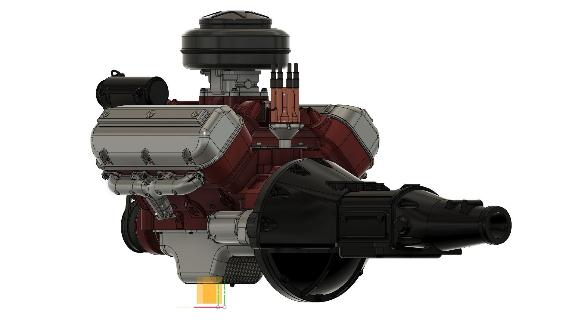 Vintage HEMI engine 3D model_15
