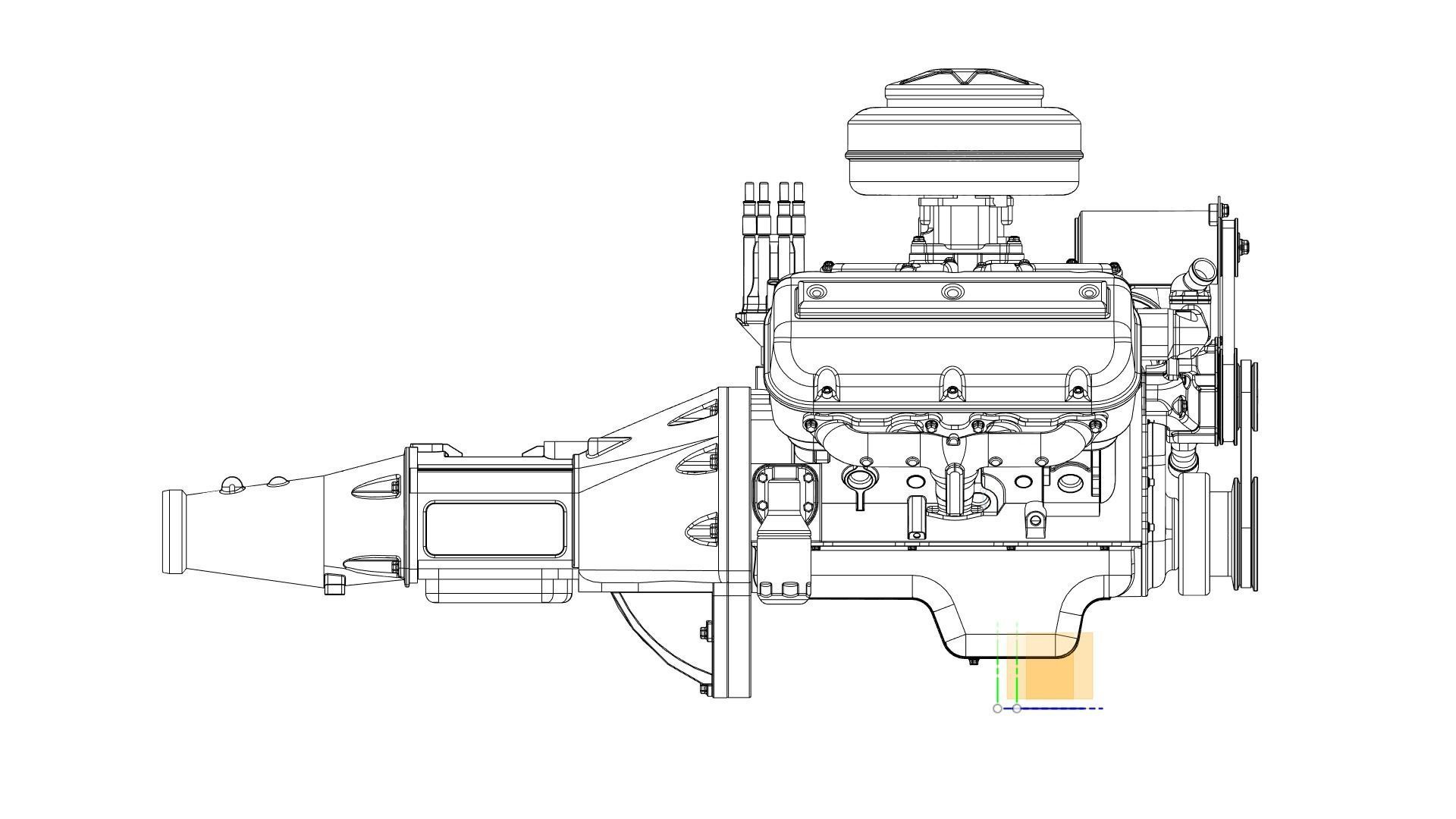 Vintage HEMI engine 3D model_21