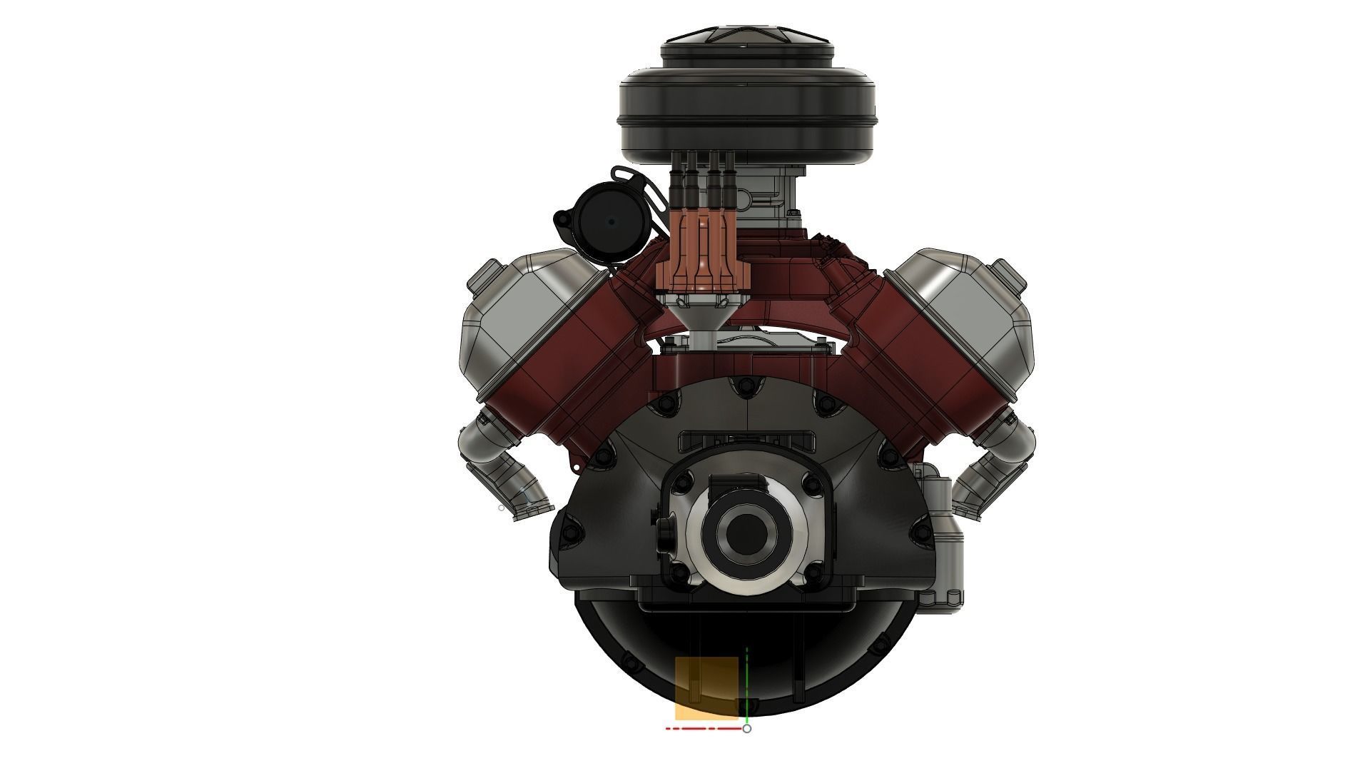 Vintage HEMI engine 3D model_14