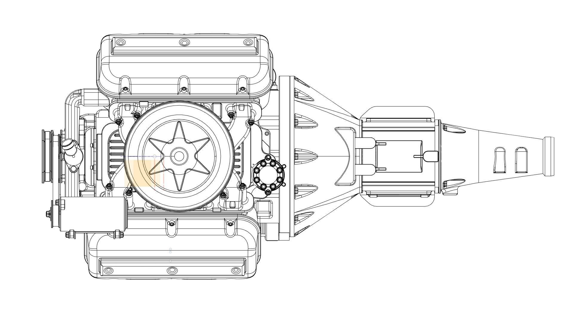 Vintage HEMI engine 3D model_23