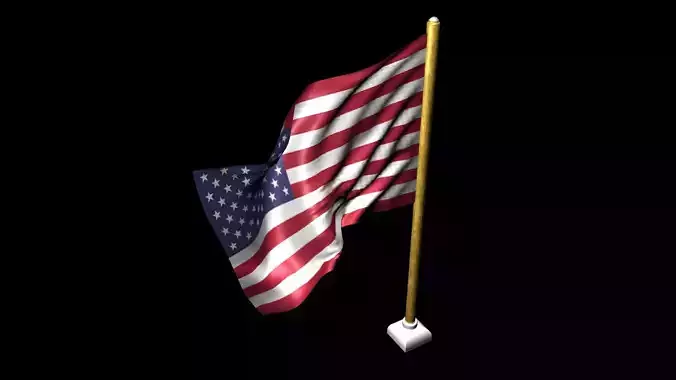 USA Flag 3D model