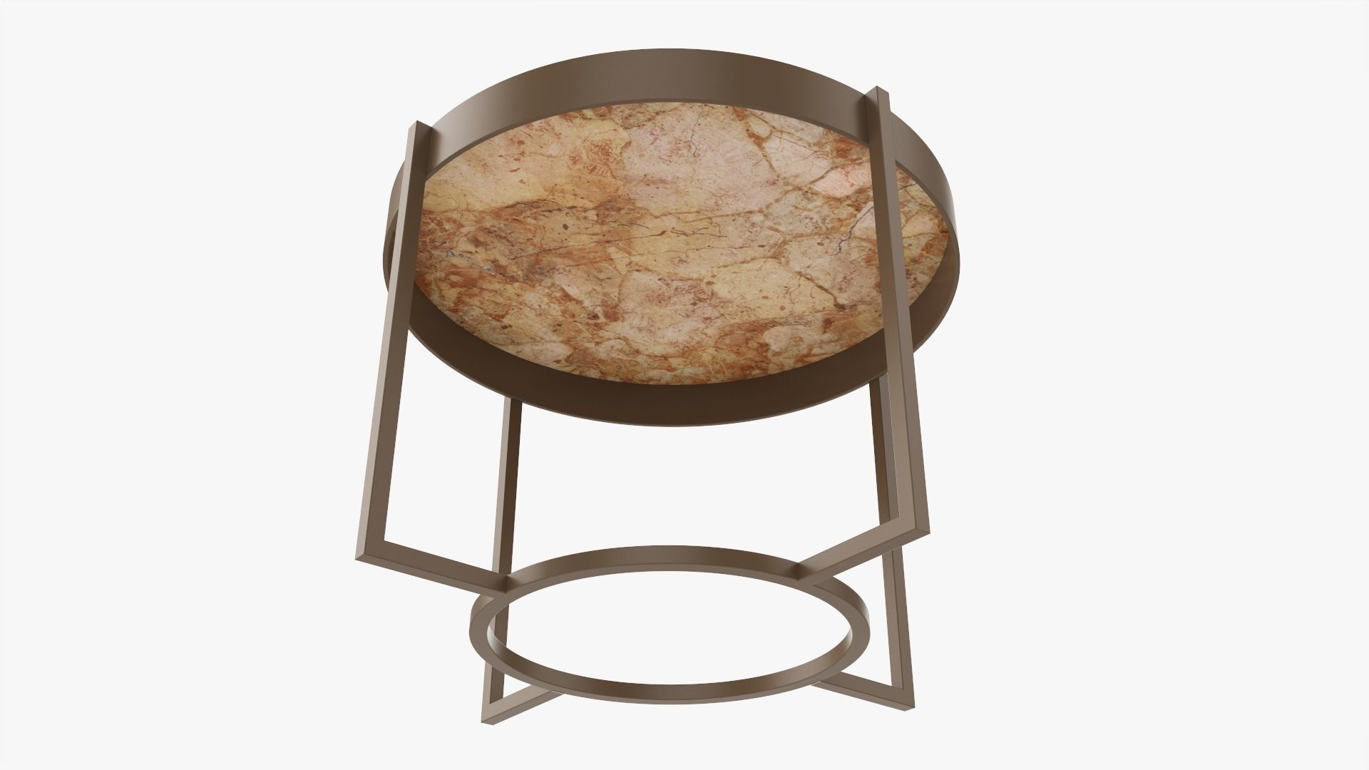 Round side table 3D model_2
