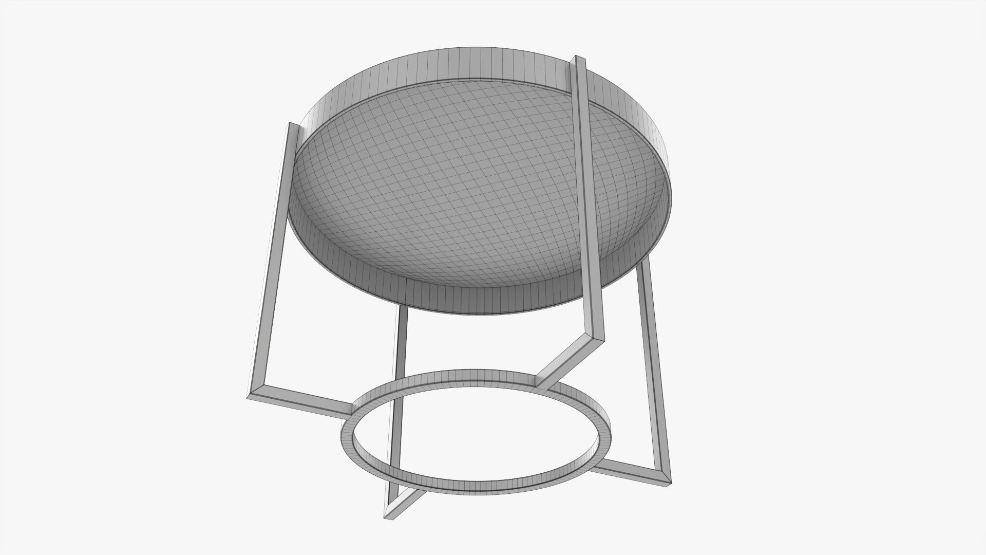 Round side table 3D model_7