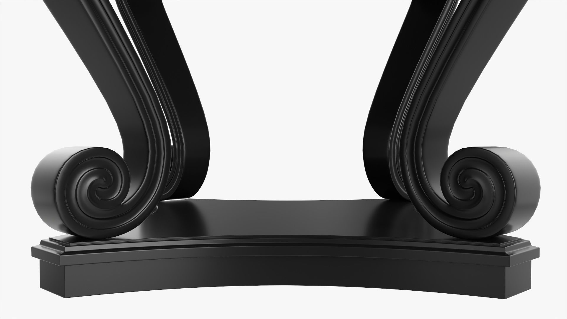 Scroll hall table round 3D model_2