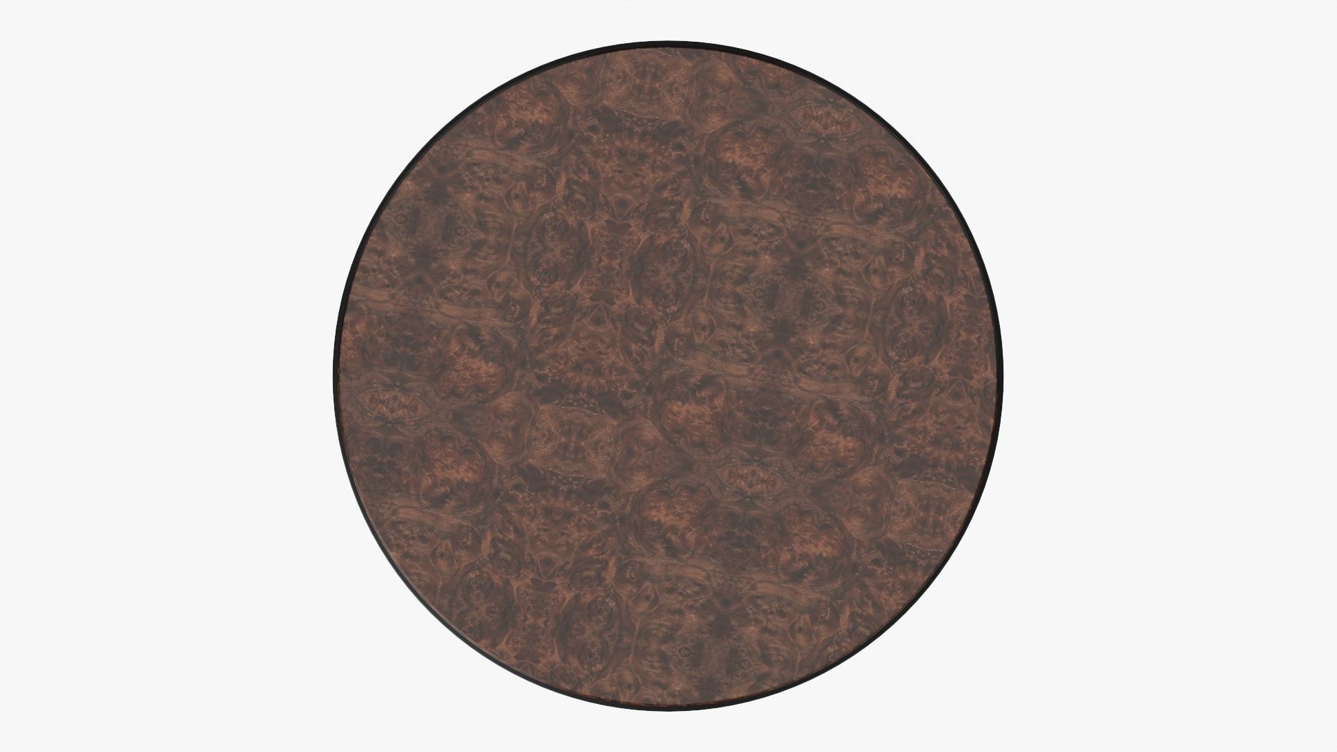 Scroll hall table round 3D model_4