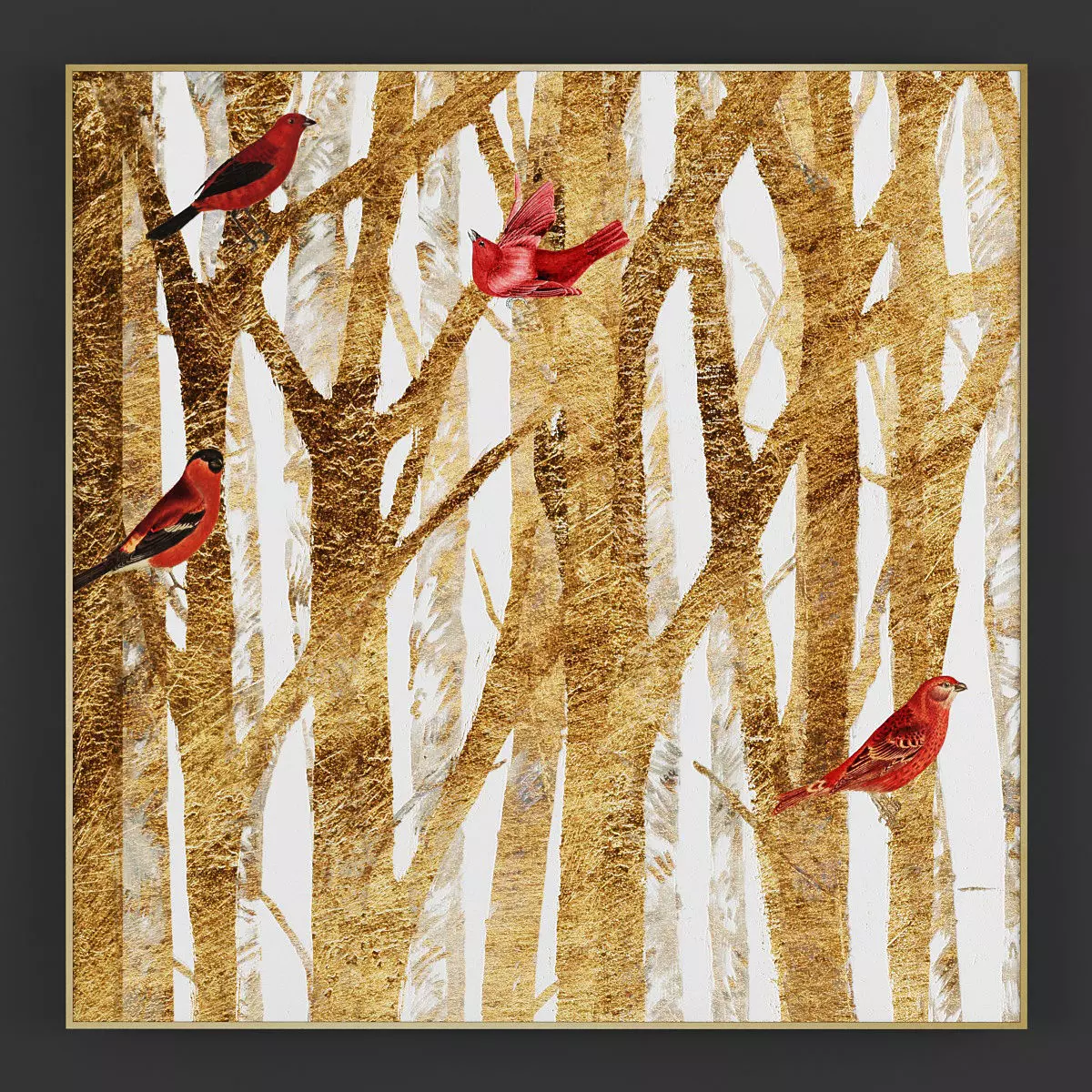 Pictures149 abstract painting gold 3D model_0