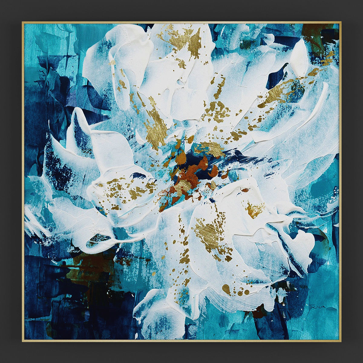 Pictures149 abstract painting gold 3D model_1