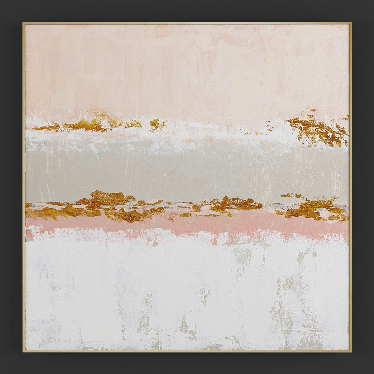 Pictures149 abstract painting gold 3D model_2