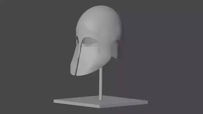 Greek corinthian style helmet for 3d printing 
