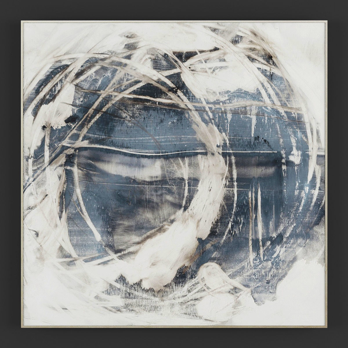 Pictures150 abstract painting with swirls Low-poly 3D model_1