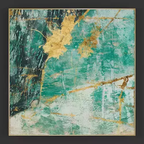Pictures150 abstract painting with swirls Low-poly 3D model