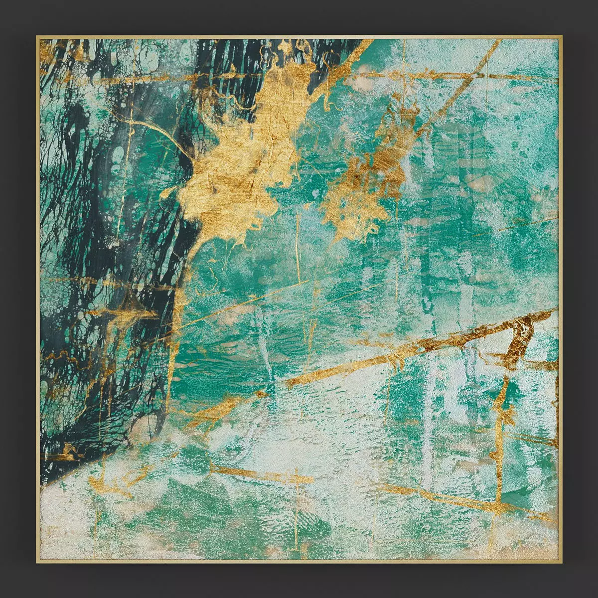 Pictures150 abstract painting with swirls Low-poly 3D model_0