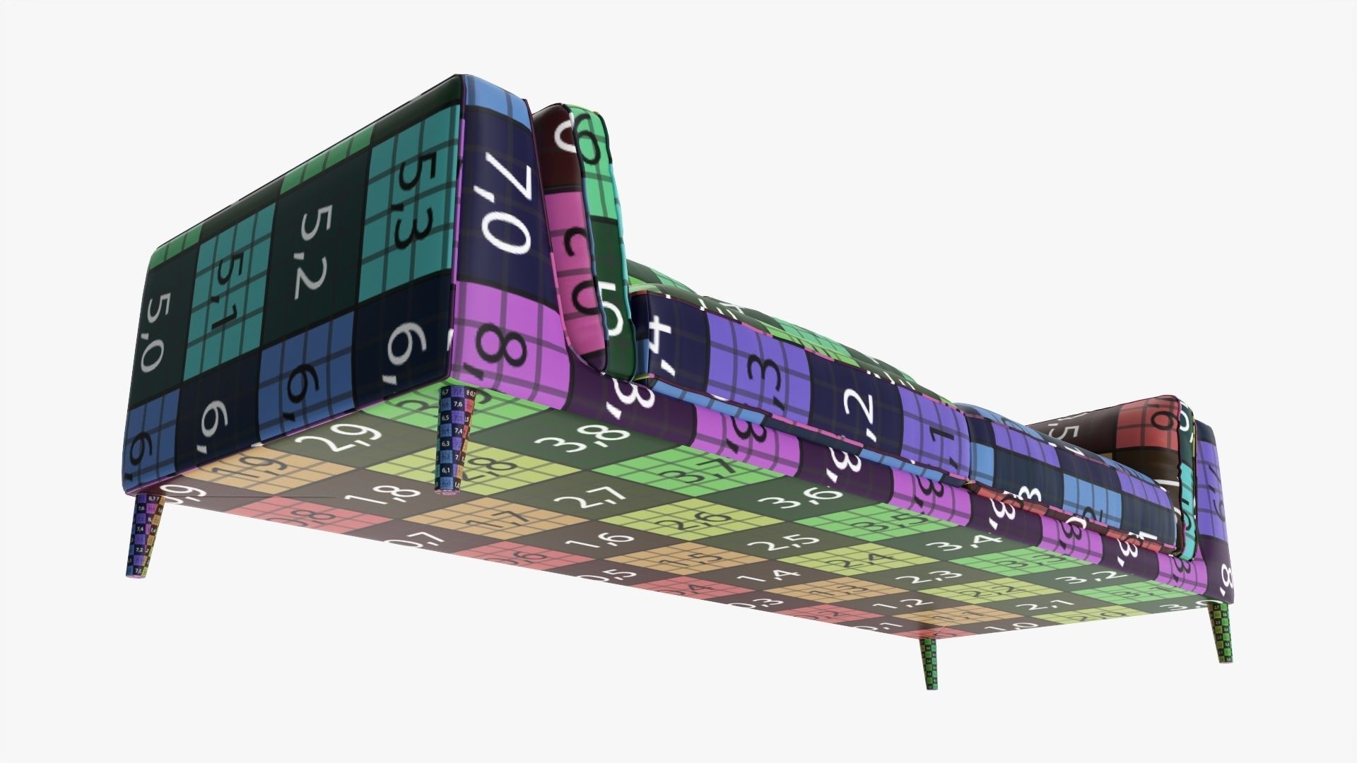 Sofa in sleeper style 3D model_12