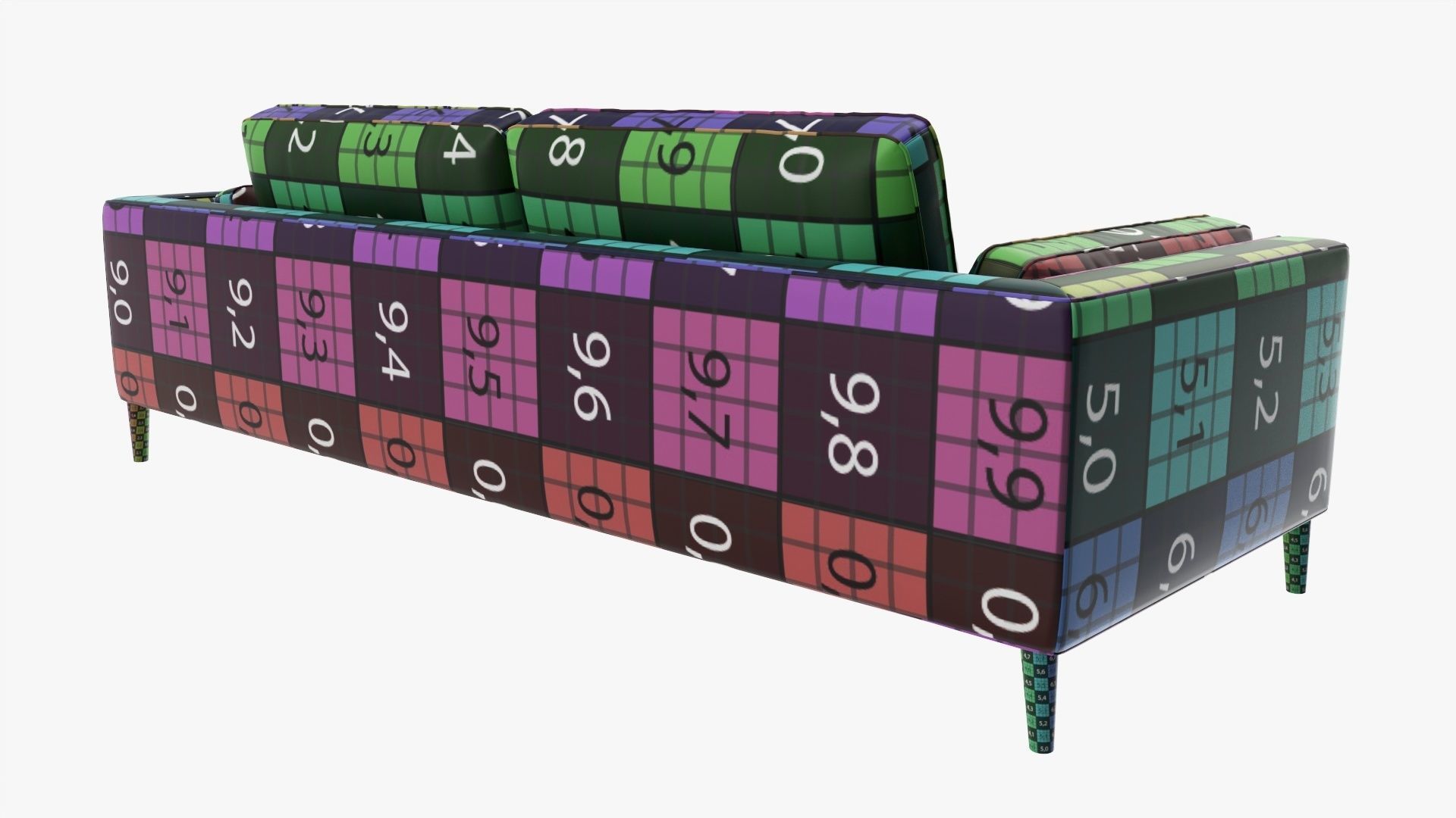 Sofa in sleeper style 3D model_11