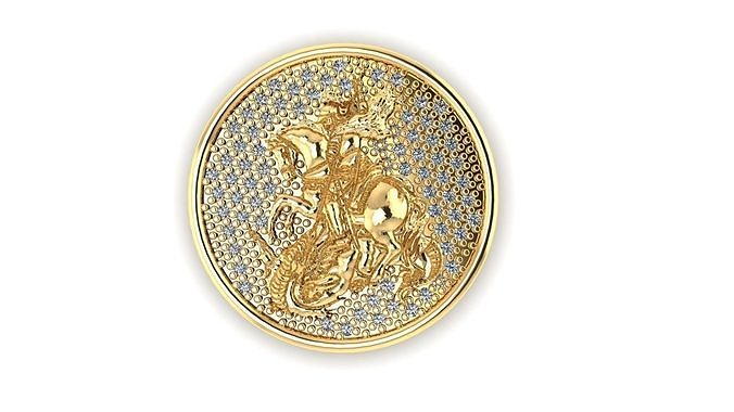 Saint George pendant Pingente Sao jorge  3D print model