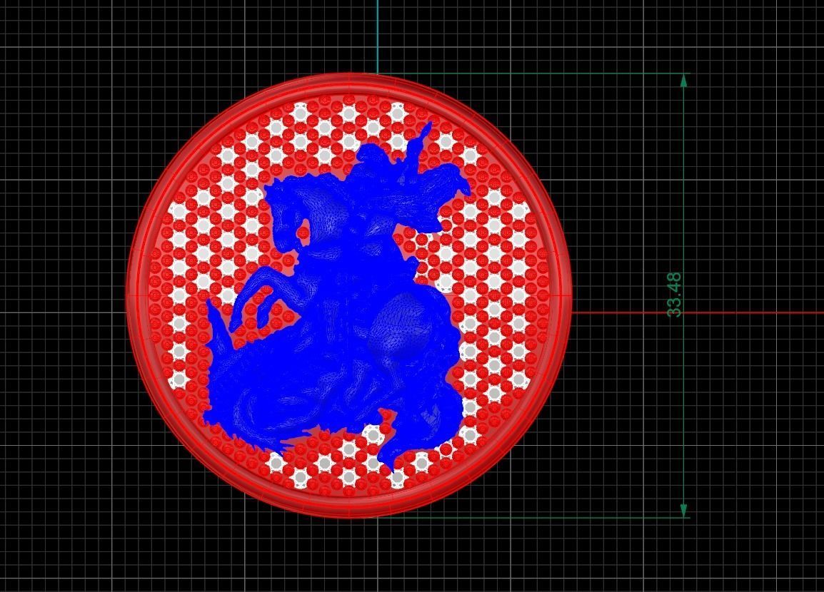 Saint George pendant Pingente Sao jorge  3D print model_4