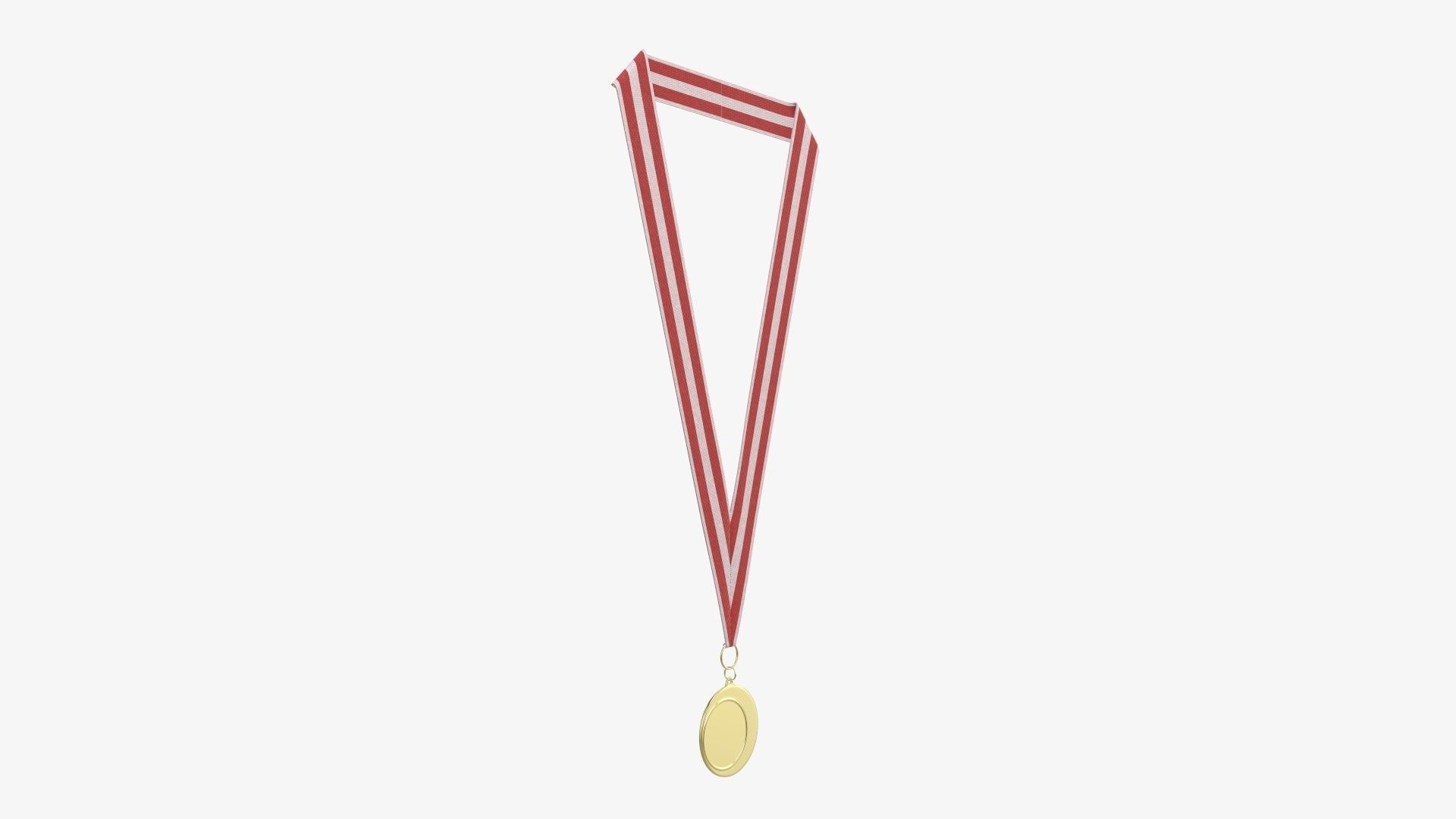 Sports medal trophy mockup 04 3D model_1