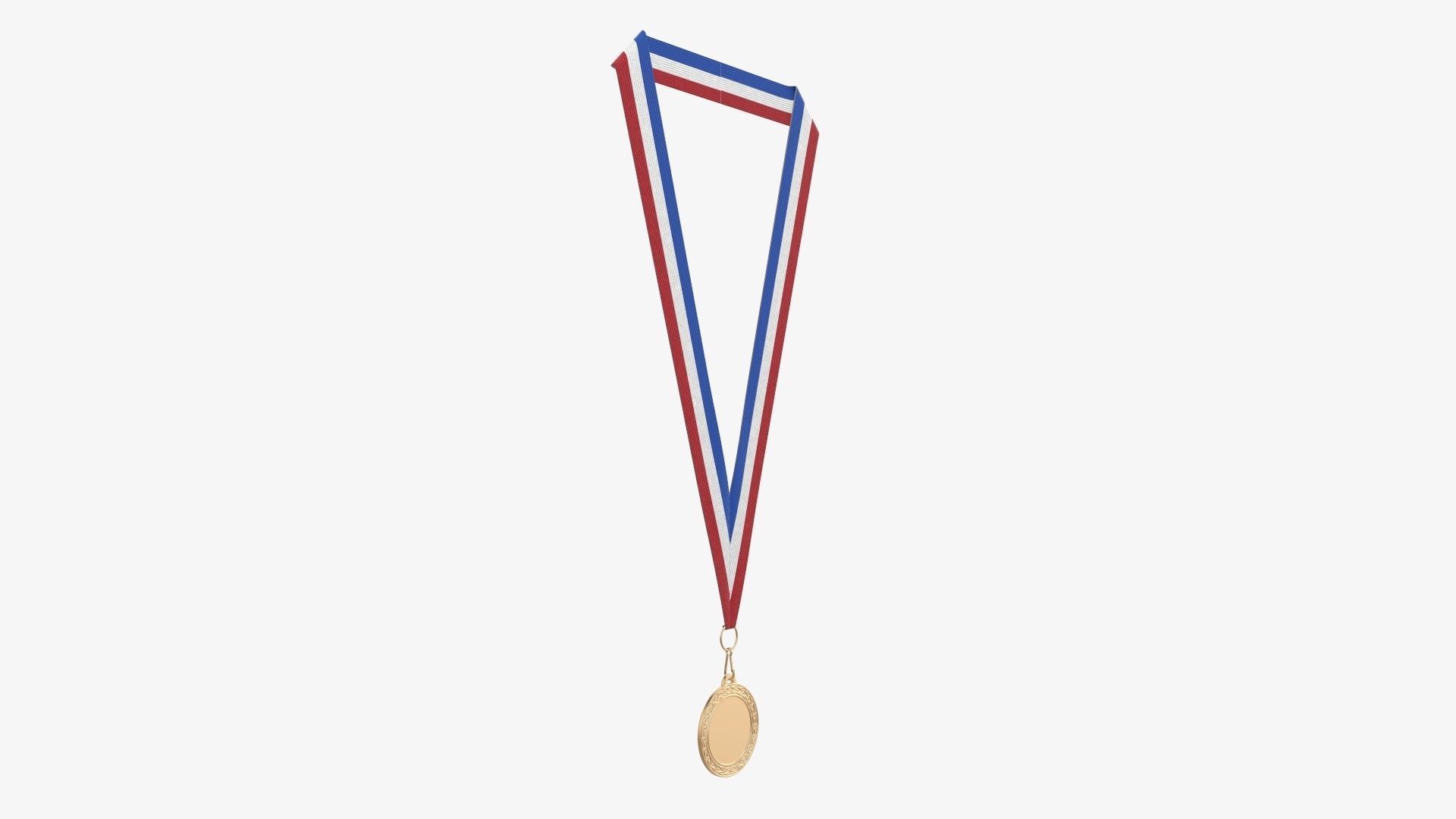 Sports medal trophy mockup 07 3D model_1