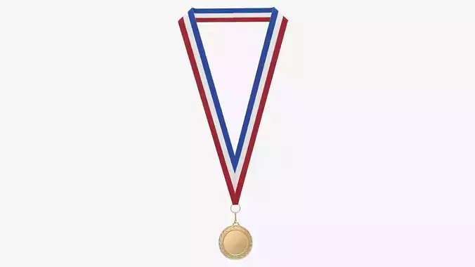Sports medal trophy mockup 07 3D model