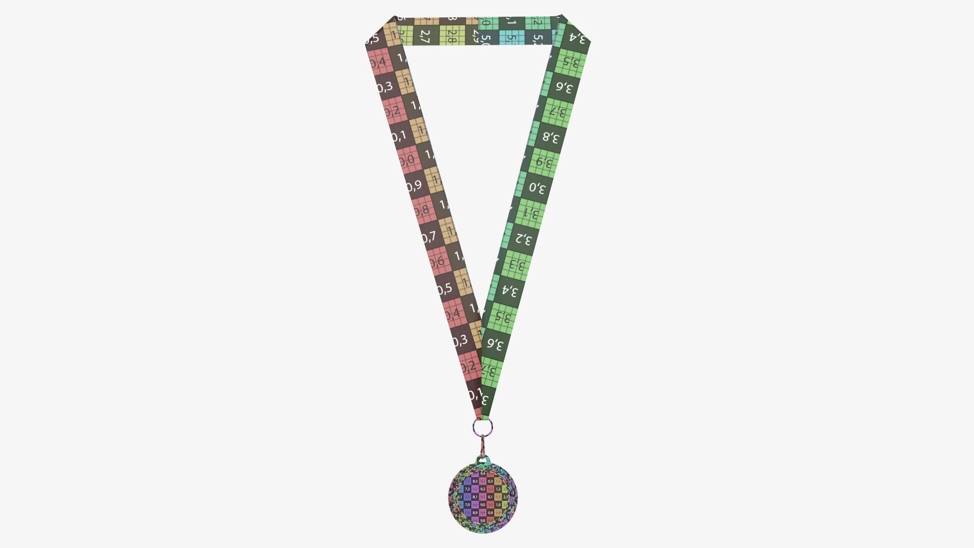 Sports medal trophy mockup 07 3D model_12