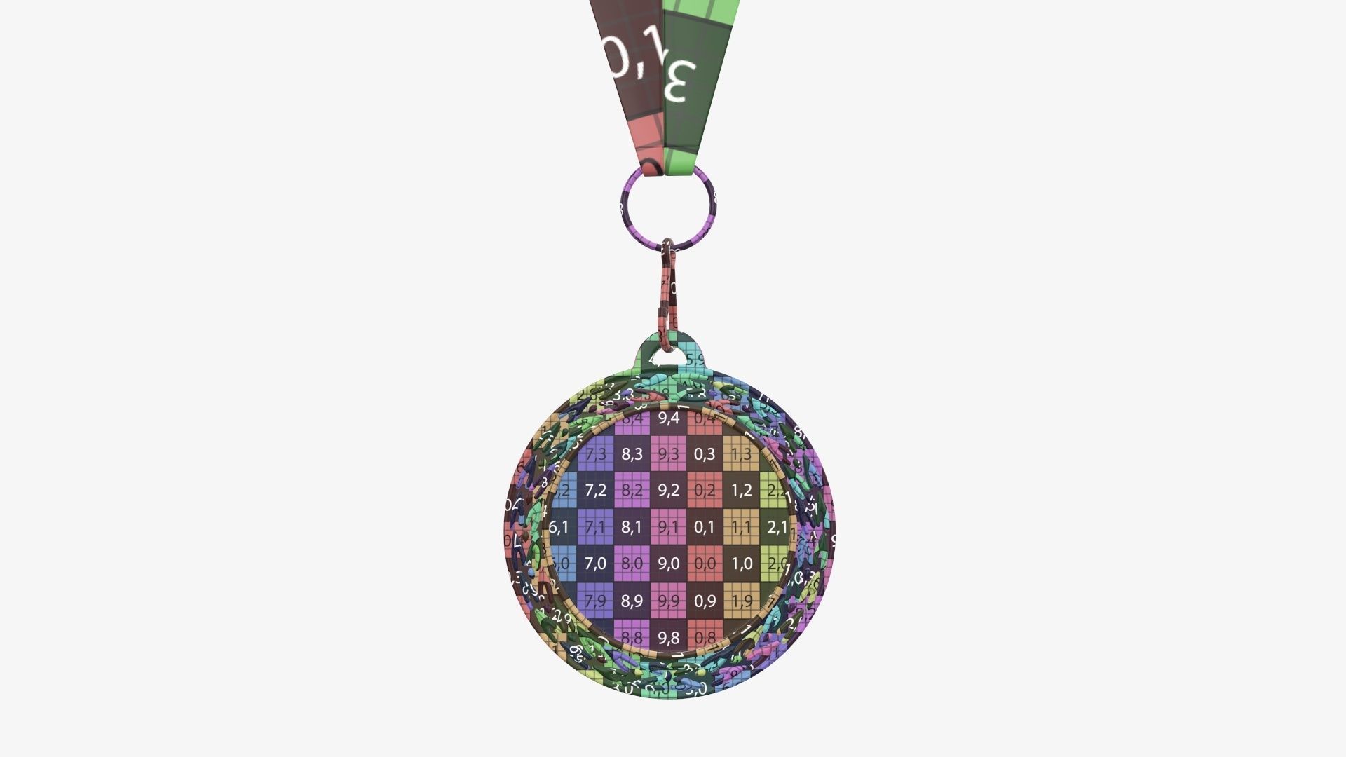 Sports medal trophy mockup 07 3D model_15