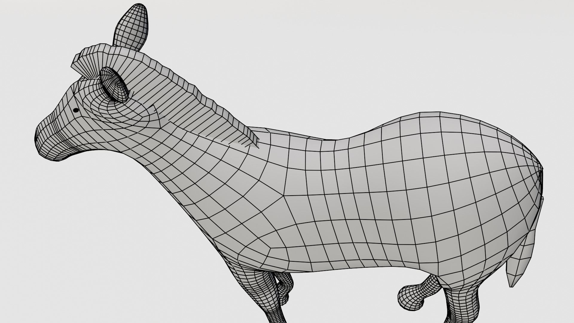 Low-Poly Zebra Low-poly 3D model_5