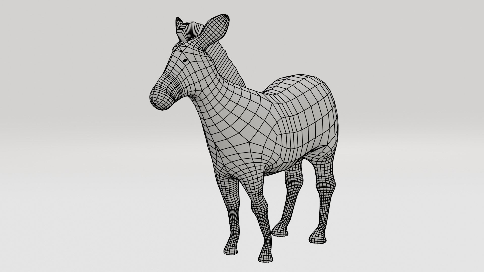 Low-Poly Zebra Low-poly 3D model_3