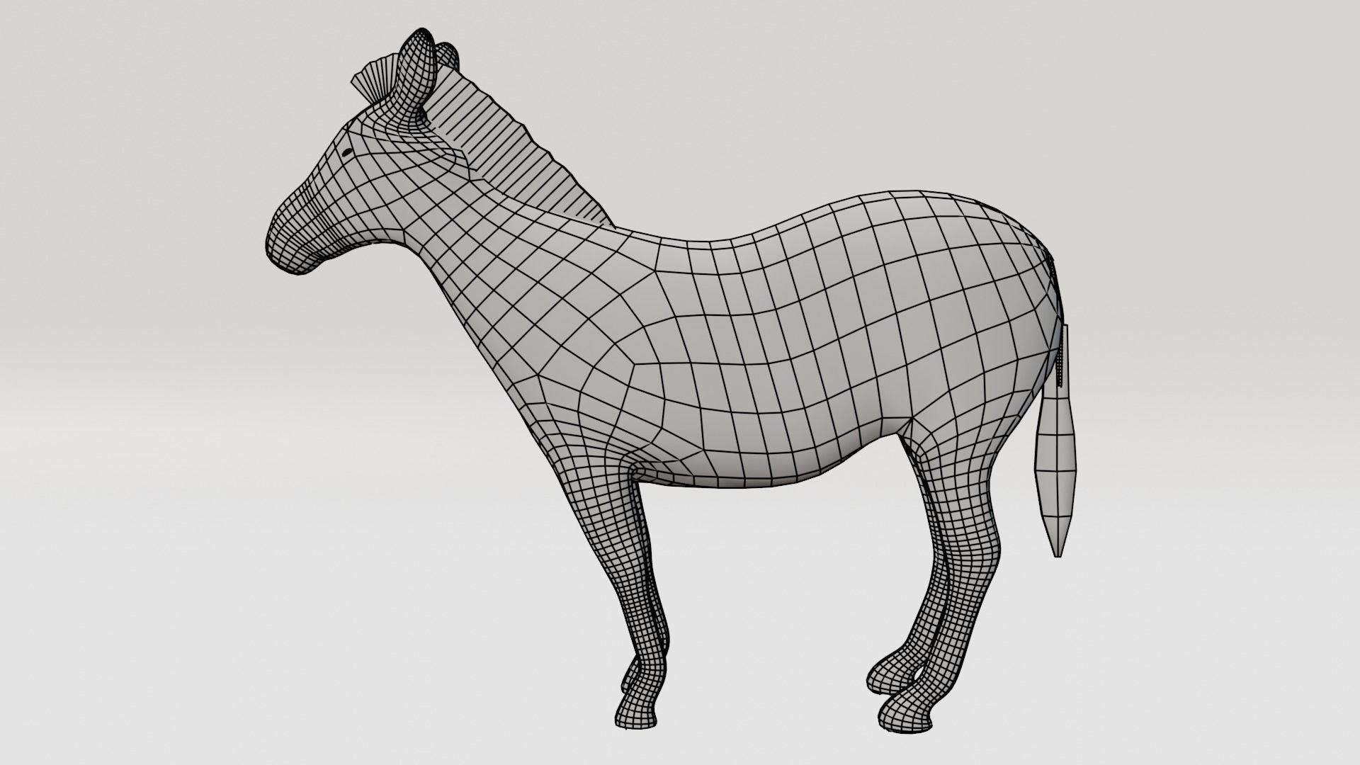 Low-Poly Zebra Low-poly 3D model_4