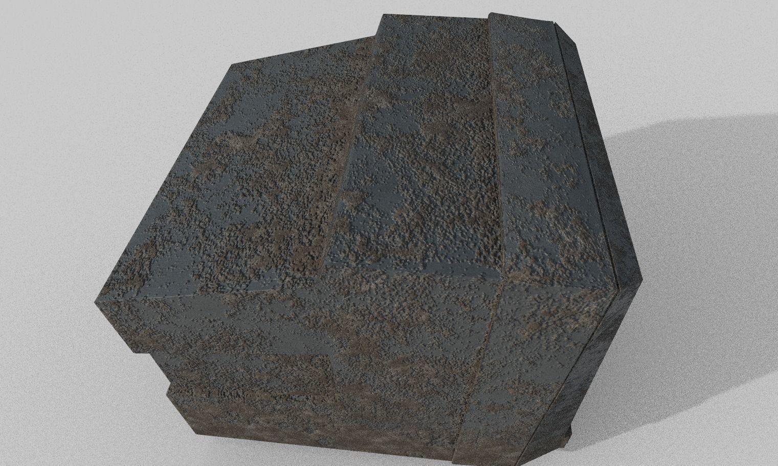 Old Classic Rusty Dirty TV model Low-poly 3D model_4