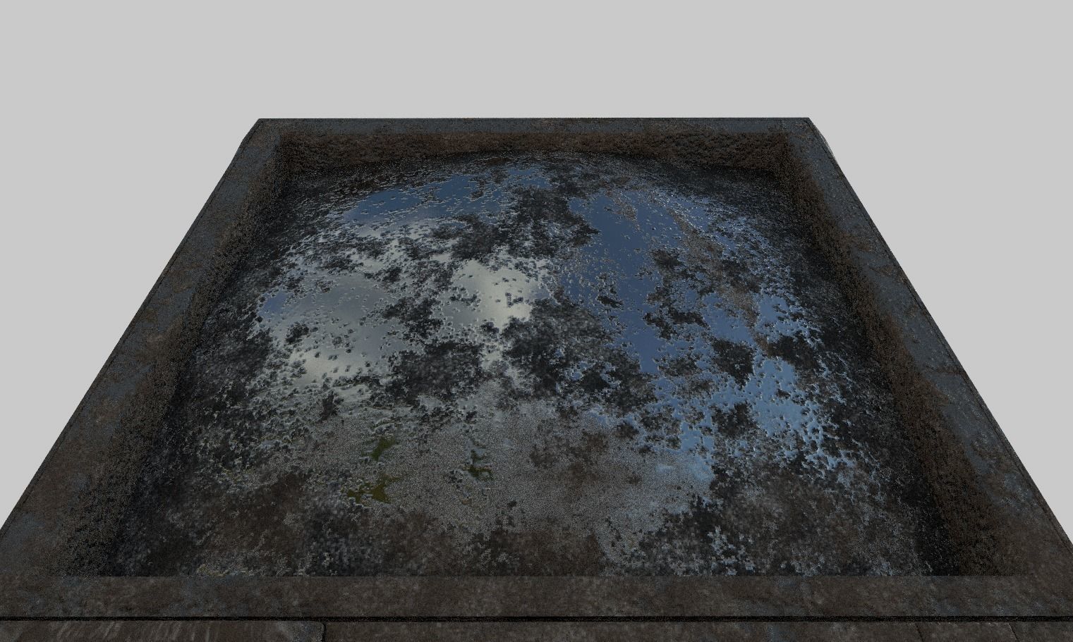 Old Classic Rusty Dirty TV model Low-poly 3D model_7