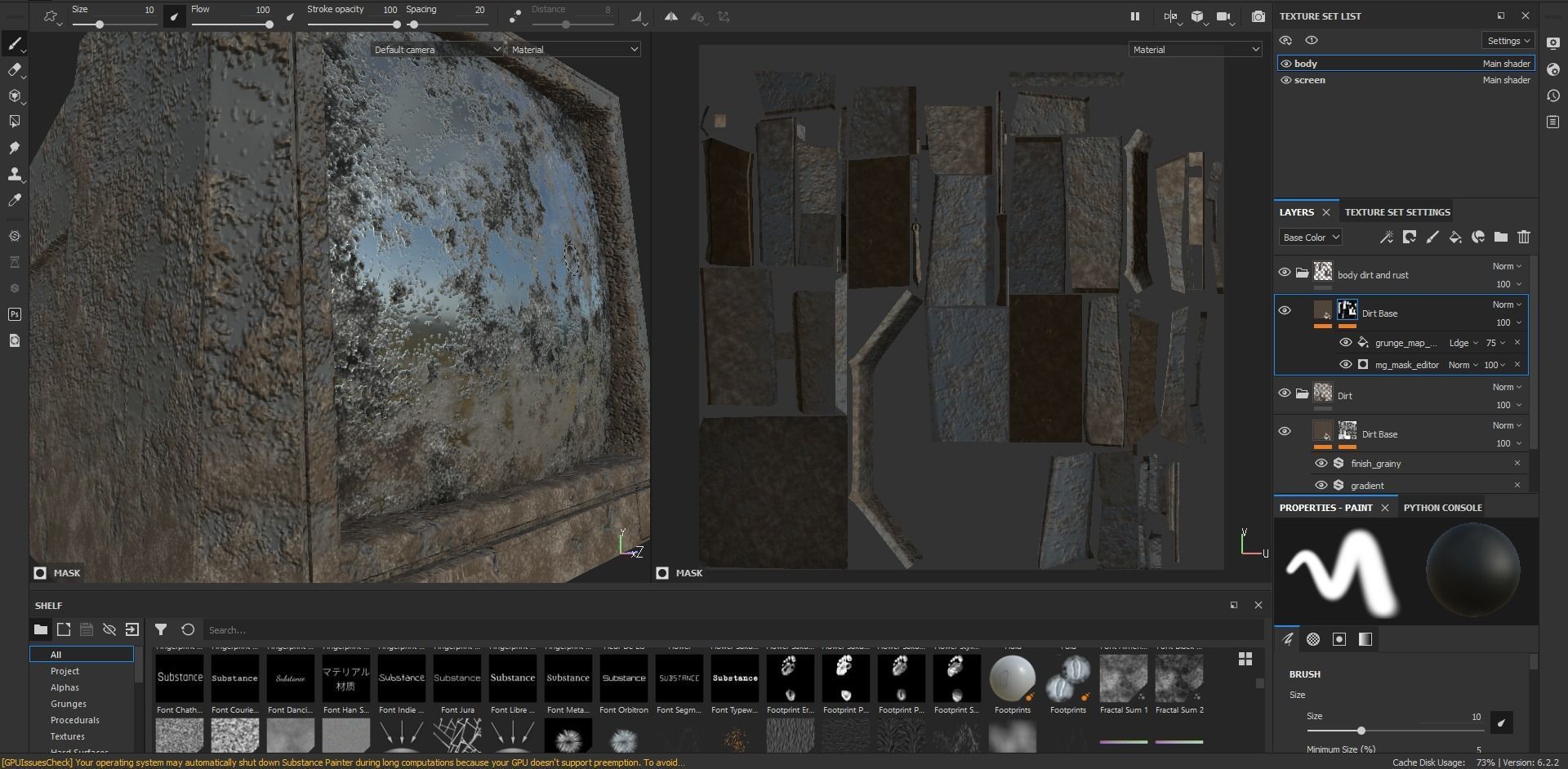 Old Classic Rusty Dirty TV model Low-poly 3D model_2