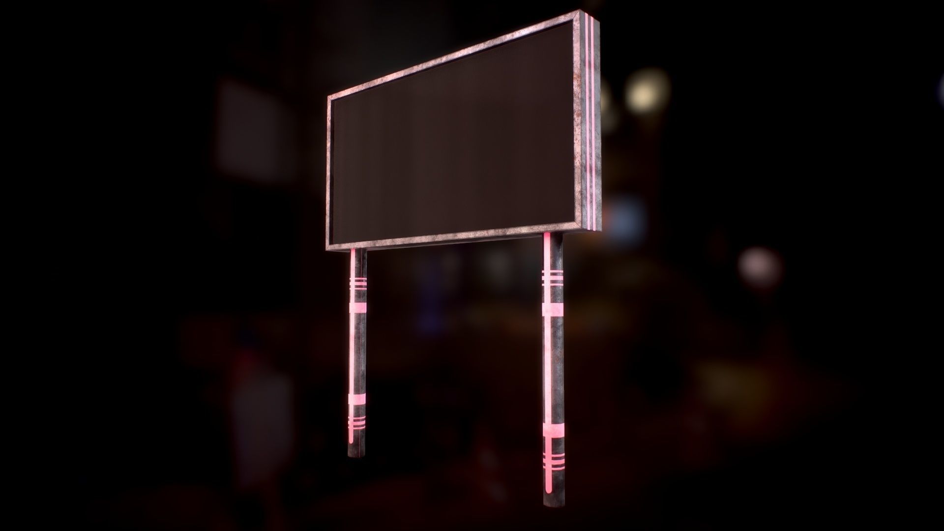  Sci Fi - Cyberpunk Billboard Low-poly 3D model_9