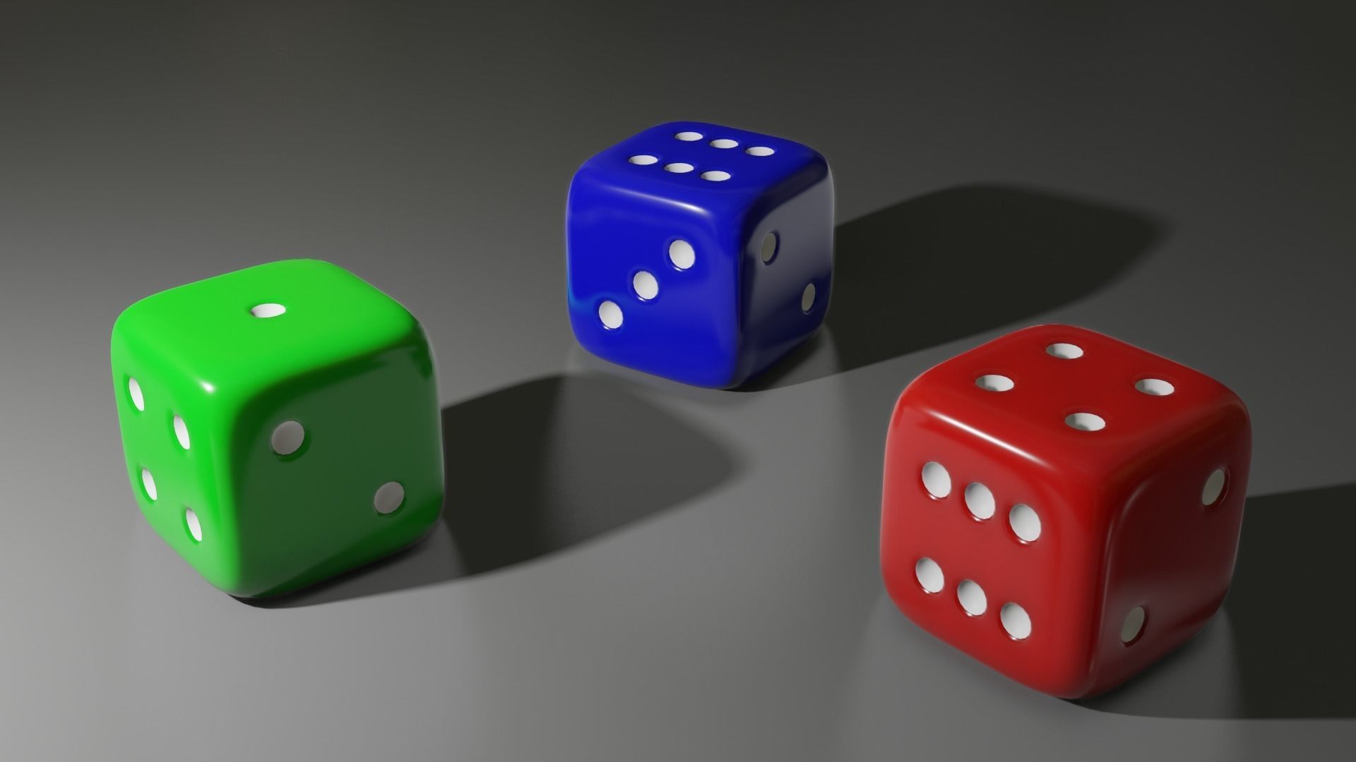 Colored Dice 3D model_1