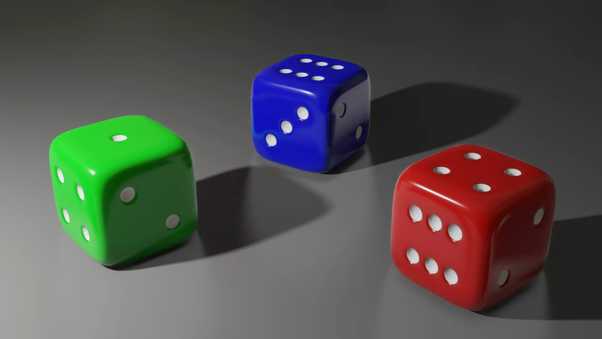 Colored Dice 3D model_0