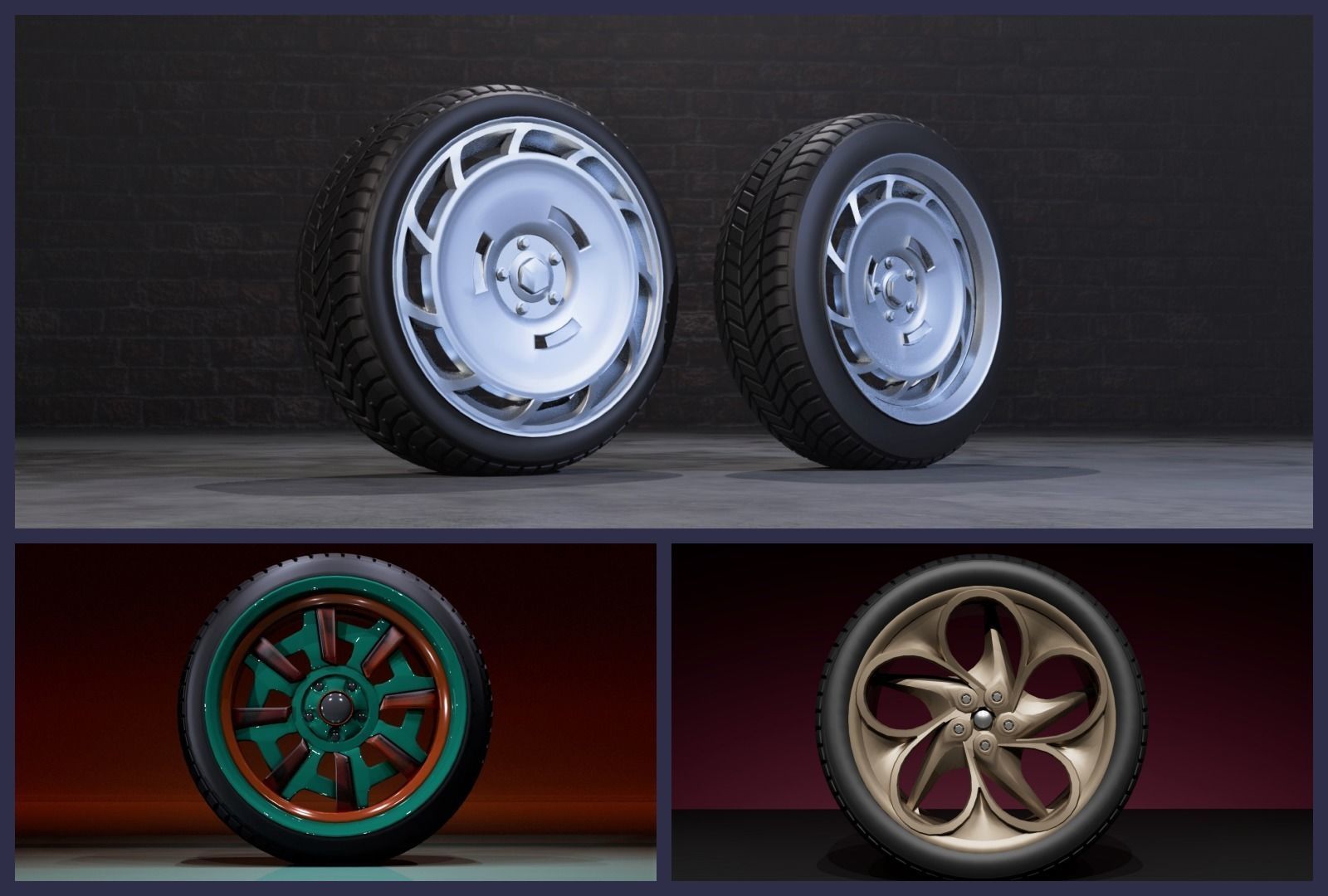 C wheel set 2020 3D Model Collection_1