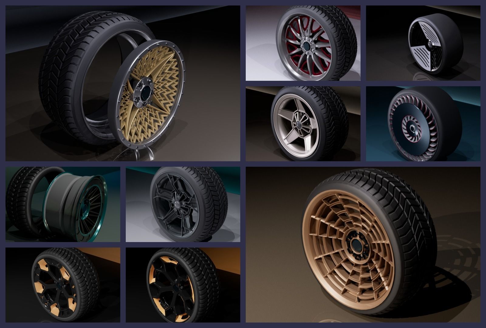 C wheel set 2020 3D Model Collection_2