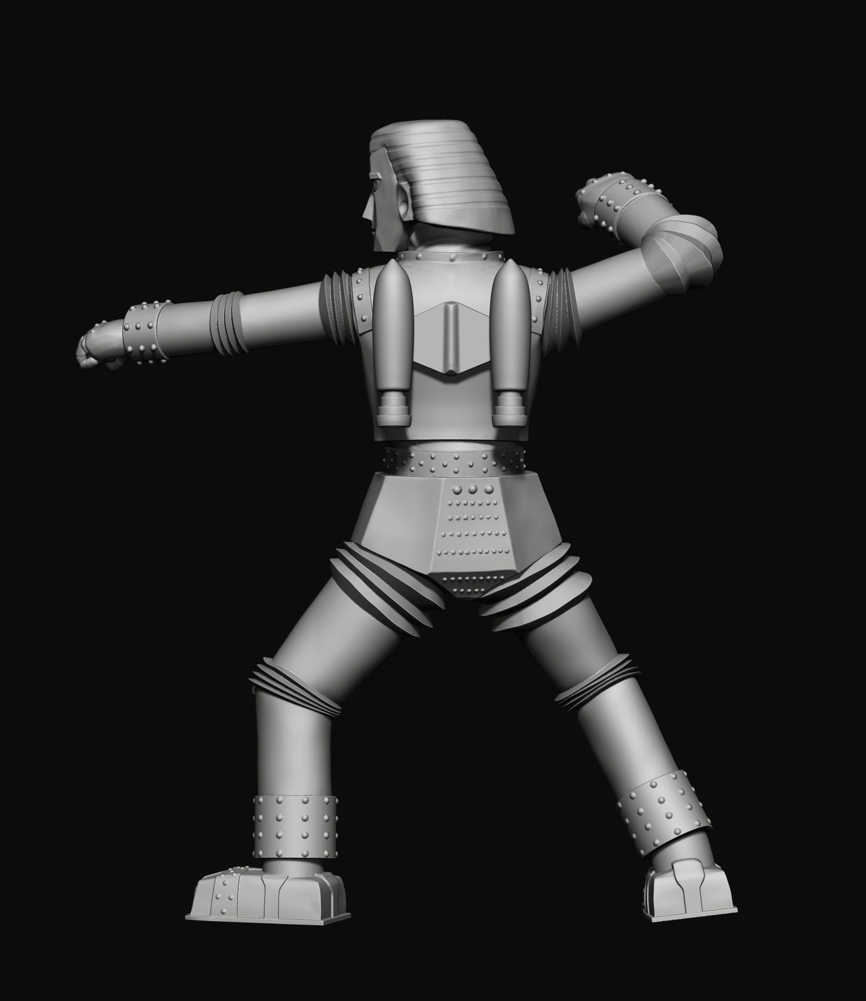 GIANT ROBOT PUNCHING 3D model_3