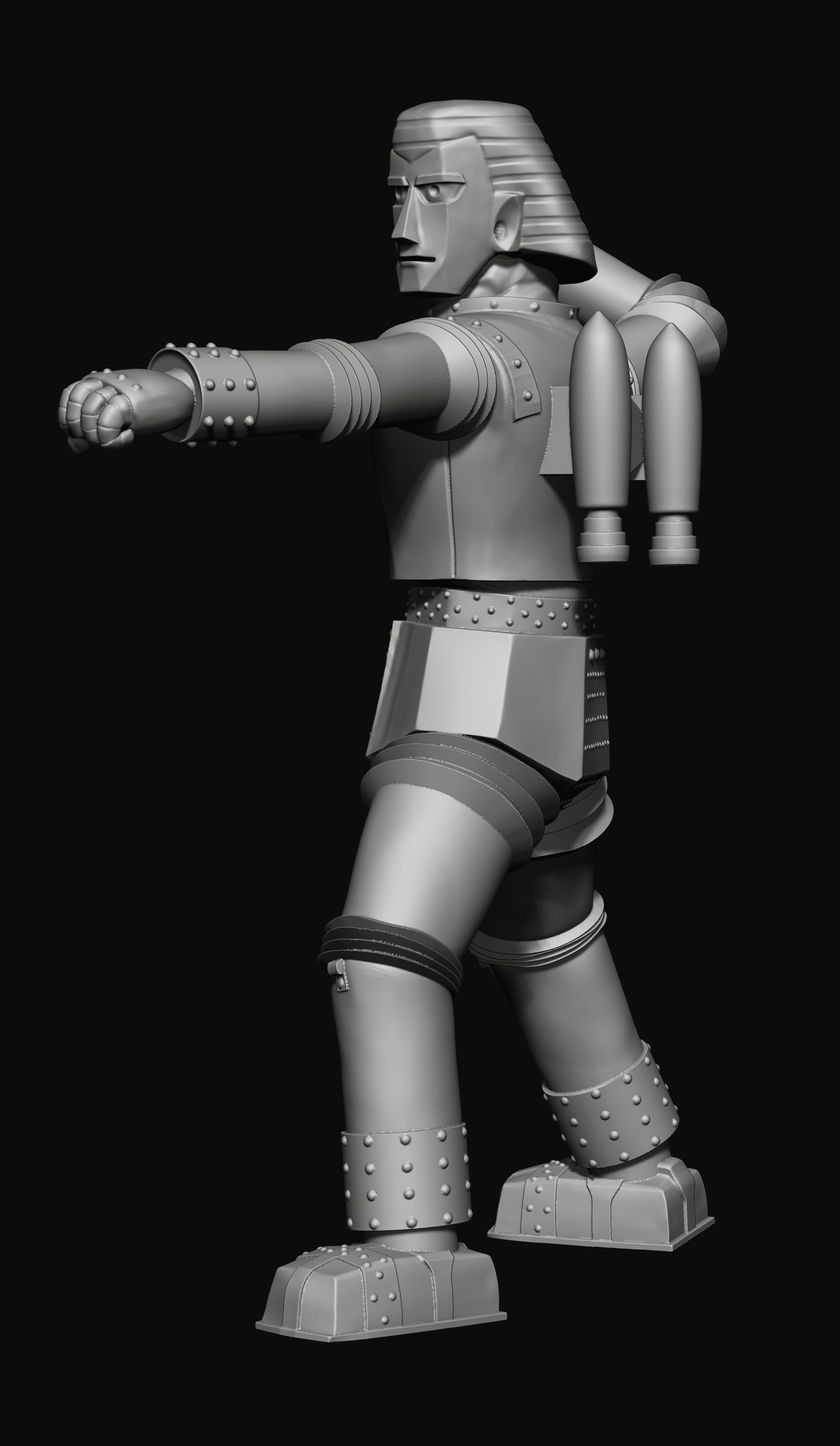 GIANT ROBOT PUNCHING 3D model_1