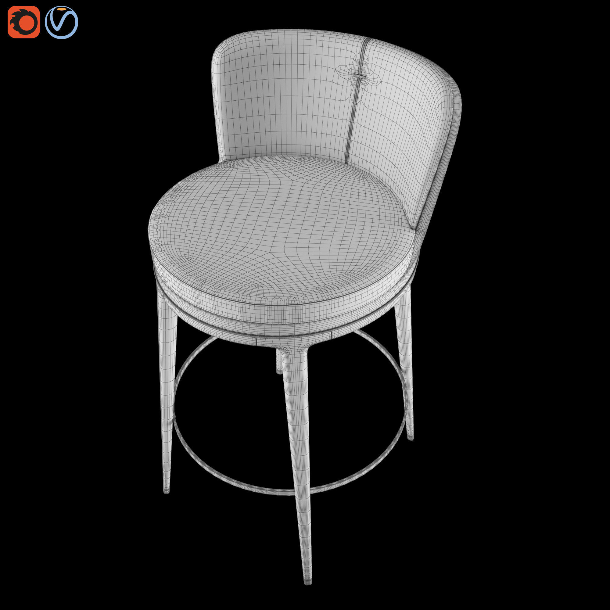 HICKS - Bar Stool 3D model_4