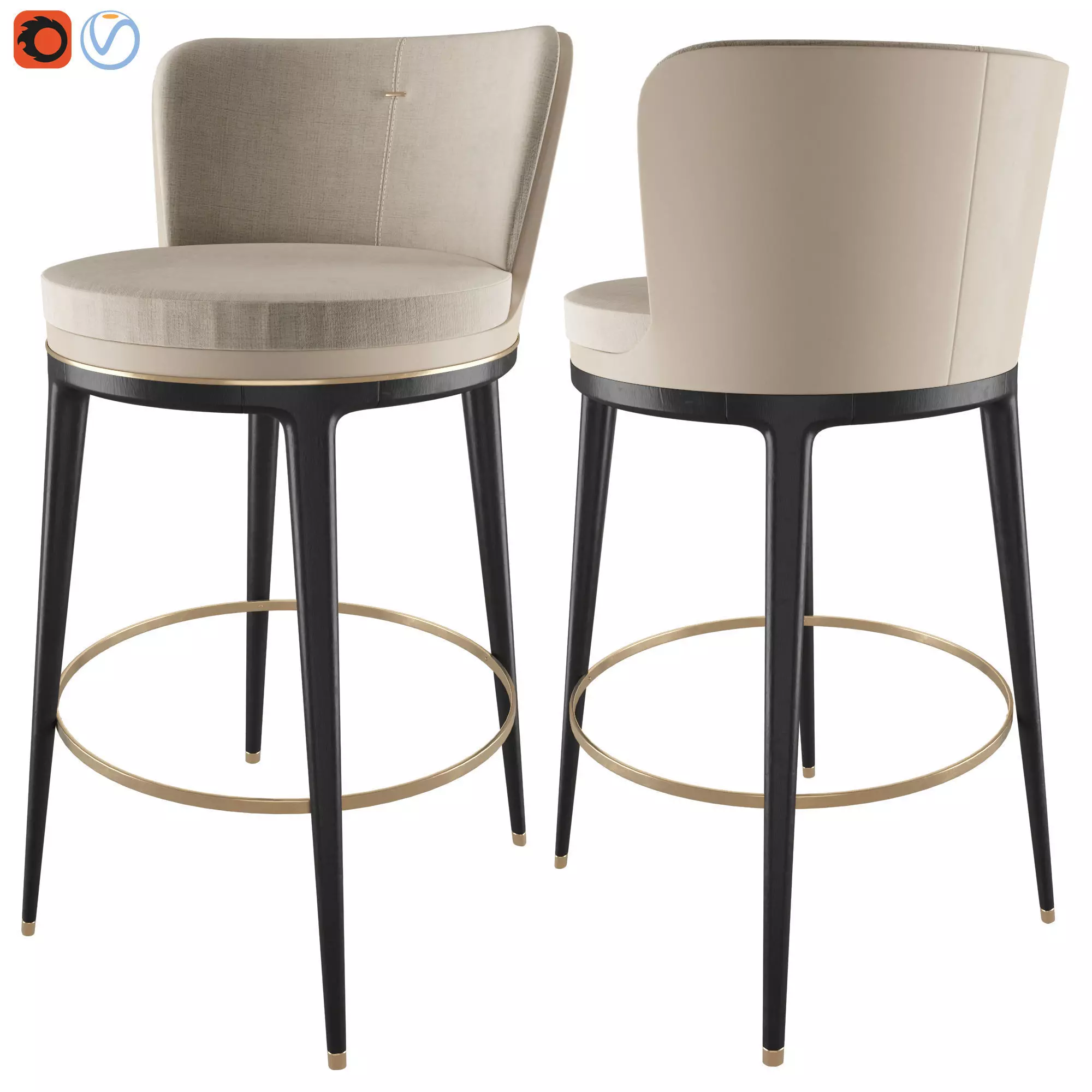 HICKS - Bar Stool 3D model_0