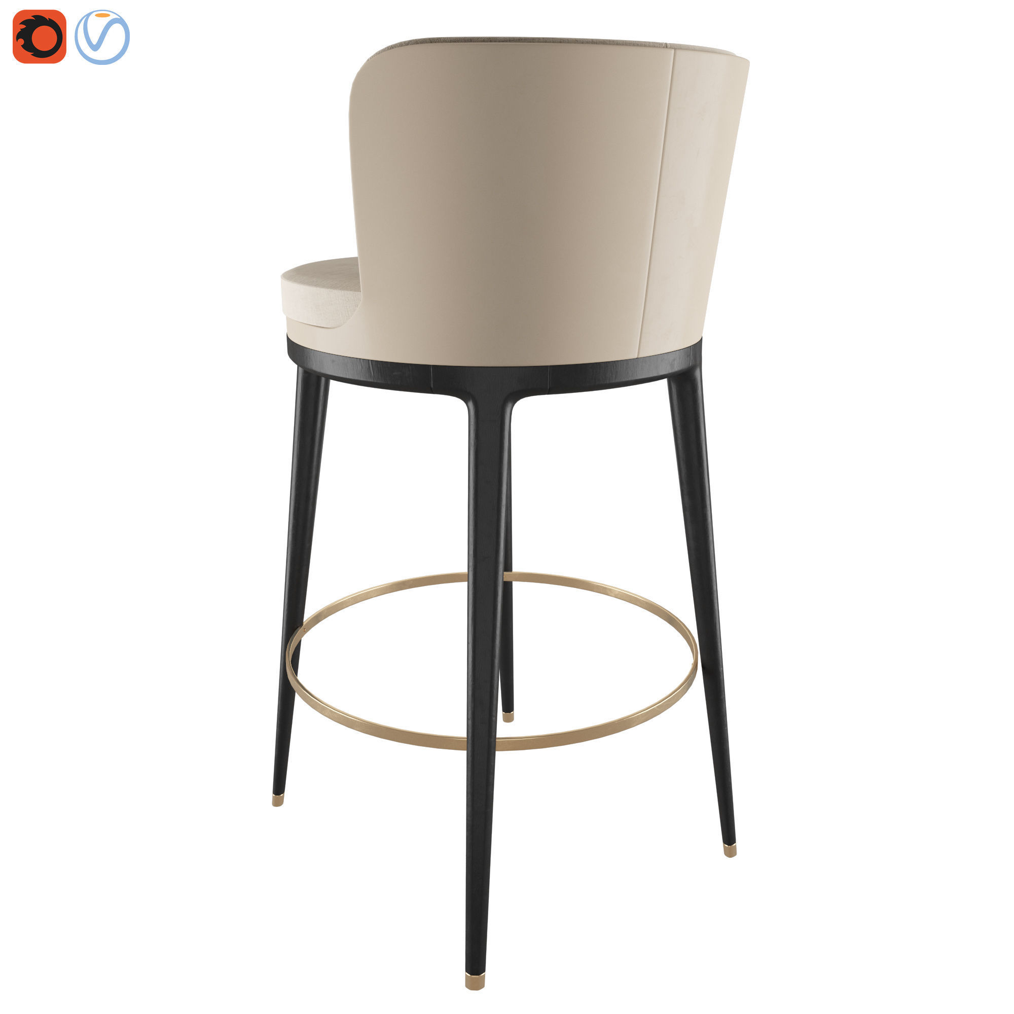 HICKS - Bar Stool 3D model_2