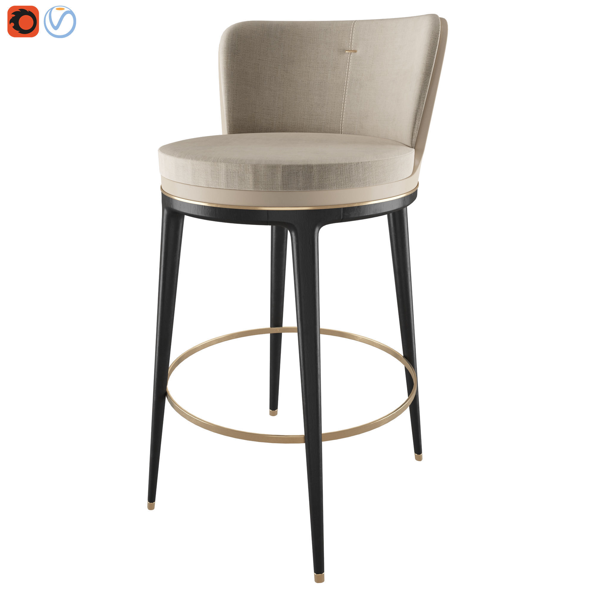 HICKS - Bar Stool 3D model_1